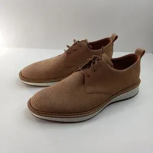 Ecco Mens ST.1 Hybrid Brown Cashmere Summer Perforated Oxford Shoes Size 8-8.5 Men main image 4